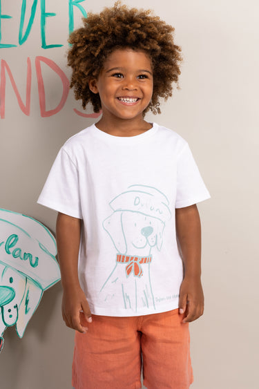 T-shirt Dylan de menino em algodão