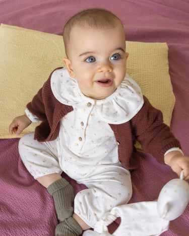 Baby girl Blossom Garden organic cotton jumpsuit