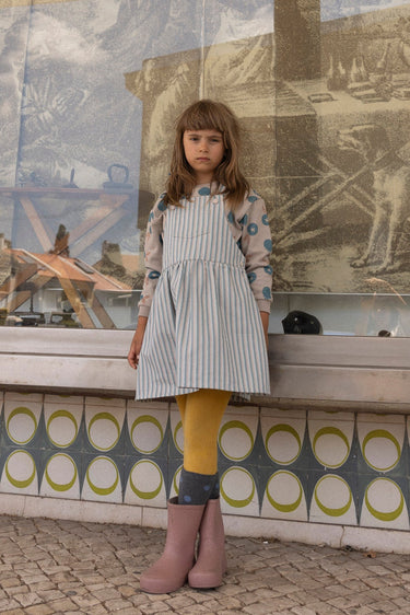 Leticia girl's pinafore dress in twill