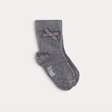 Medium ribbed bow socks