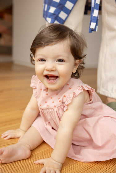 Vestido Blossom de bebé menina em algodão