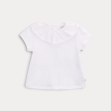 Polo Clementine de menina em algodão orgânico